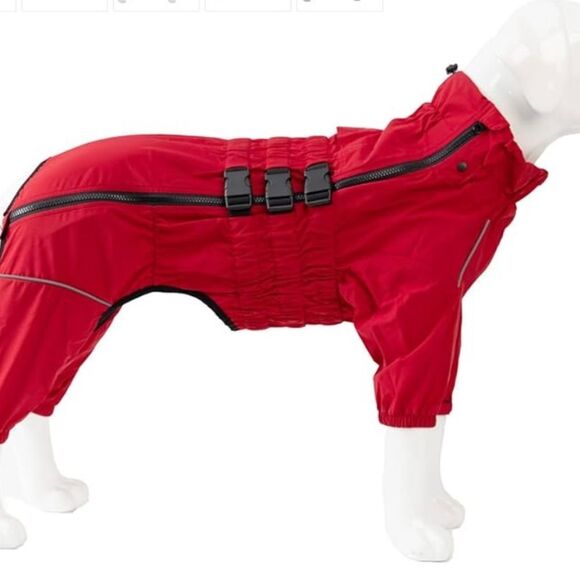 Lovelonglong Dogs Waterproof Jacket 16” red - Picture 1 of 9
